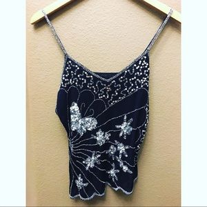 Beaded Butterfly Tank